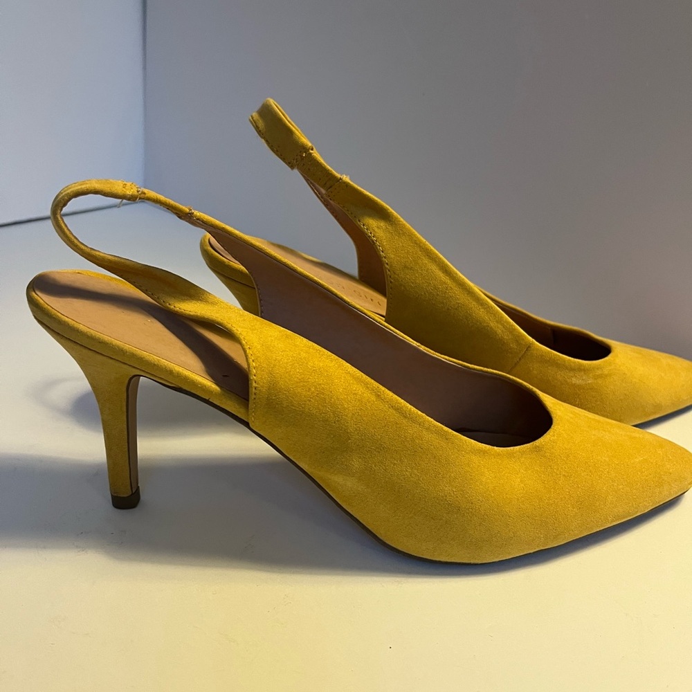 Yellow Slingback Heels